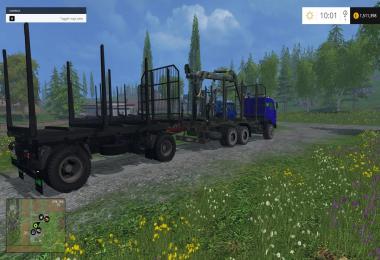 Kamaz 54115 forest + Trailer v1.0