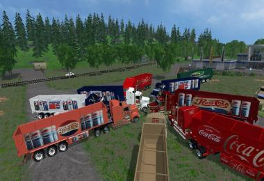 Pepsicola and Cocacola trucks + trailers By Eagle355th v1.0