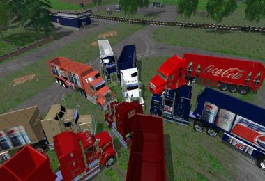 Pepsicola and Cocacola trucks + trailers By Eagle355th v1.0