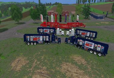 Pepsicola and Cocacola trucks + trailers By Eagle355th v1.0