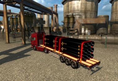 Pipe flatbed trailer