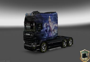 Scania EXE RJL Longline Girl with the Wolf Skin