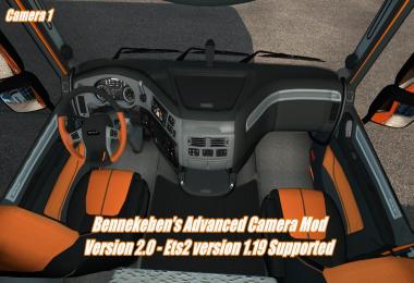 Bennekeben's Advanced Camera mod V2.0 ets2 v1.19