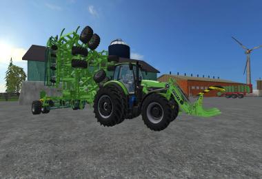 Deutz Fahr 7250 TTV Dual Wheel WIth Front Loader V1