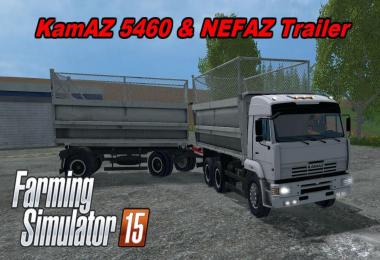 Kamaz 5460 and NEFAZ Trailer v1.0