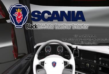 Scania Black & White Interior