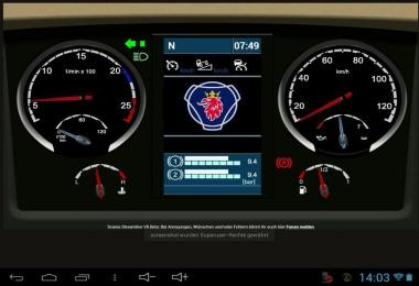 Scania Streamline V8 Dashboard v0.3.0 Beta