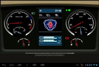 Scania Streamline V8 Dashboard v0.3.0 Beta