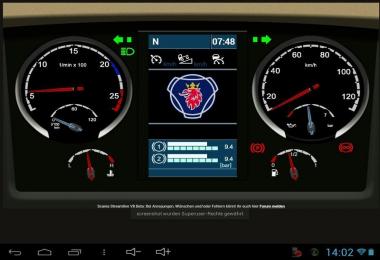 Scania Streamline V8 Dashboard v0.3.0 Beta