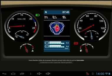 Scania Streamline V8 Dashboard v0.3.0 Beta