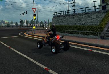 Quad Bike in Traffic