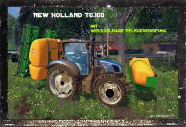 New Holland T6.160 replaceable tires v1.05