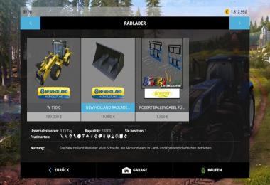 New Holland Wheelloader Shovel v1.0