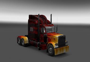 Fire airbrush skin for Peterbilt 389