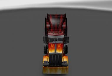 Fire airbrush skin for Peterbilt 389