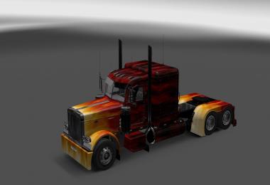 Fire airbrush skin for Peterbilt 389