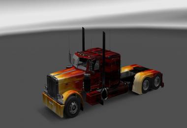 Fire airbrush skin for Peterbilt 389