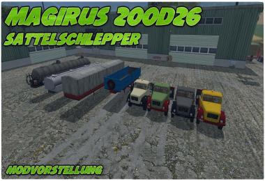 Magirus 200D26 truck tractors v1.1