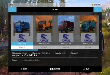 Mods Pack Kamaz + Trailer v2.0