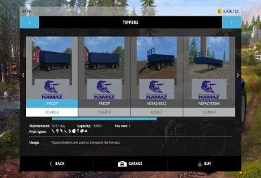 Mods Pack Kamaz + Trailer v2.0