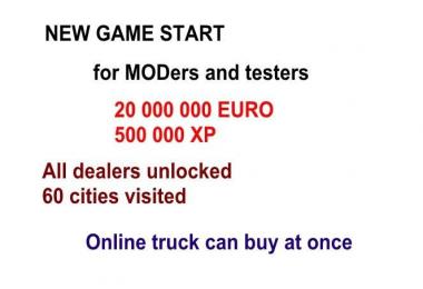 New Game Start for moders and testers