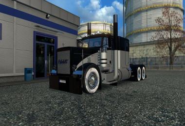 Peterbilt 389 modified Black Silver Skin