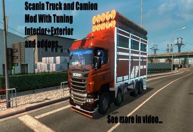 Scania 8x4 Camion and Truck+Addons