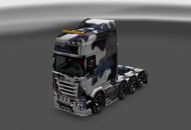 Simple Snow Camouflage Skin for the Scania RJL