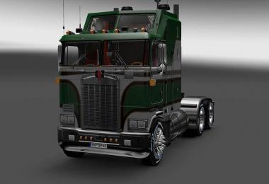 Green and white Kenworth k100 6x4 + 4x2 v5.0