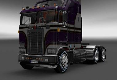 Purple and white Kenworth k100 6x4 + 4x2 v5.0