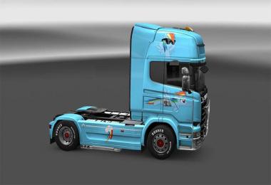 Rainbow Dash paint job for Scania Streamline