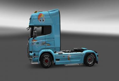 Rainbow Dash paint job for Scania Streamline