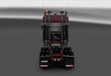 Red and white Kenworth k100 6x4 + 4x2 v5.0