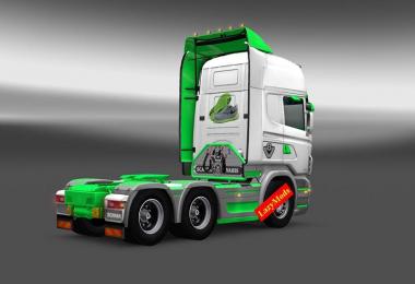 Scania RJL V8 Green and Gray Nike Skin