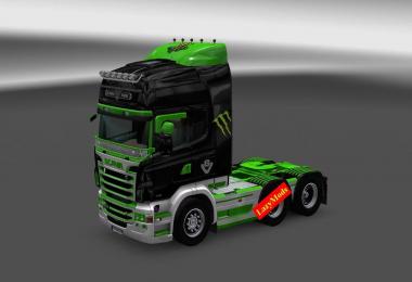 Scania RJL V8 Monster Energy Skin [LazyMods]