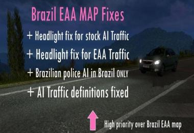 Brazil EAA Map Fixes (AI Traffic headlights + Brazil police) v2.1