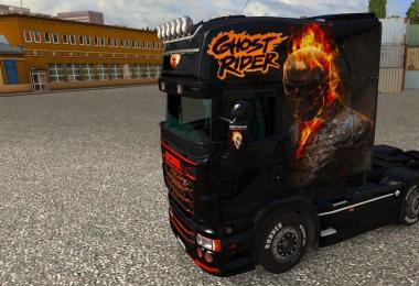 Ghost Rider skin for Scania RJL