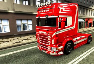 Orange & White skin for Scania RJL