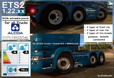 50k Alcoa Wheels Pack for ETS2 1.22.xx v3