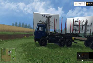 Kamaz + Trailer timber v1.0