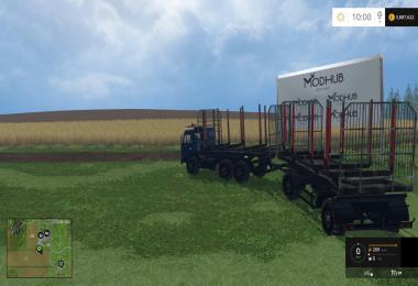 Kamaz + Trailer timber v1.0