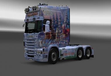 Scania RJL Russian New Yahr Skin 1.22