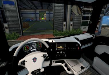 Black and White Interior for Scania R