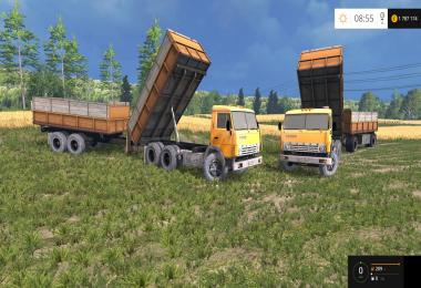 Kamaz 55102 Yelow + Trailers v1.3