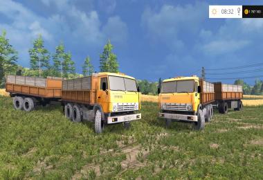 Kamaz 55102 Yelow + Trailers v1.3