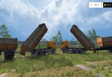 Kamaz 55102 Yelow + Trailers v1.3