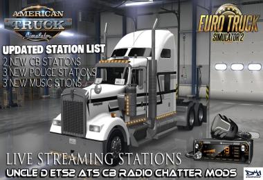 UNCLE D ATS ETS2 CB RADIO CHATTER LIVE STREAM STATIONS  V1.01