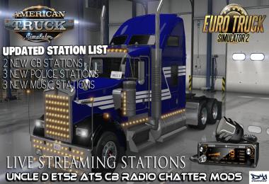 UNCLE D ATS ETS2 CB RADIO CHATTER LIVE STREAM STATIONS  V1.01