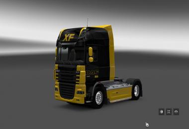 DAF XF Black and Yellow Skin