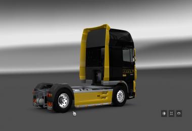 DAF XF Black and Yellow Skin